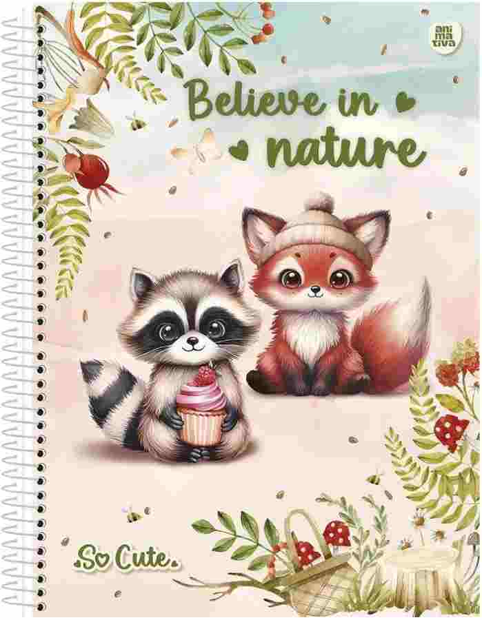 CADERNO ESPIRAL 1/4 C.D.SO CUTE 